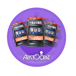 logo Aristocrat in a slot machine