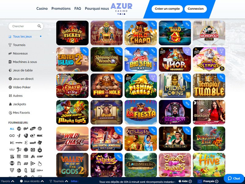 Casino Azur - apercu de logiciel