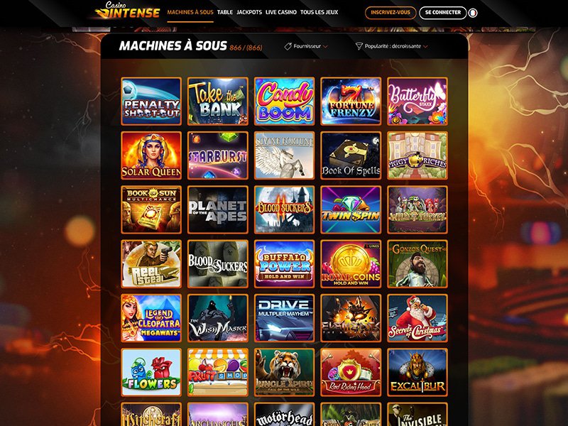 Casino Intense - apercu de logiciel