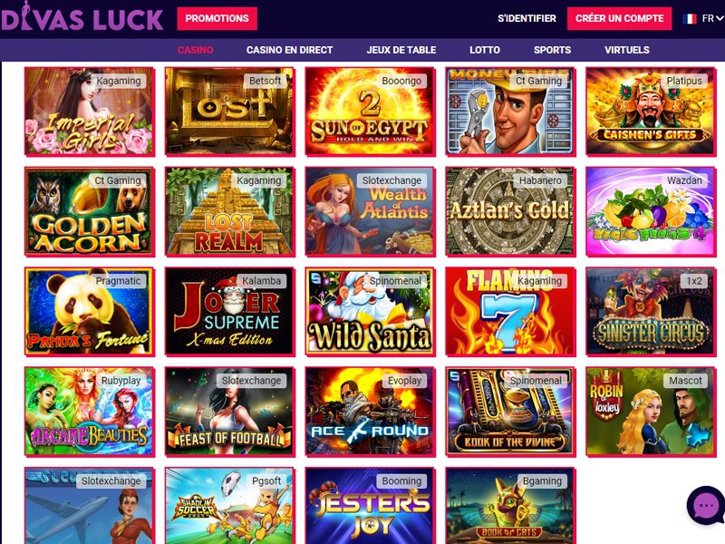Divas Luck Casino - apercu de logiciel