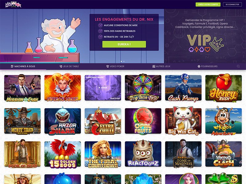 Madnix Casino - apercu de logiciel