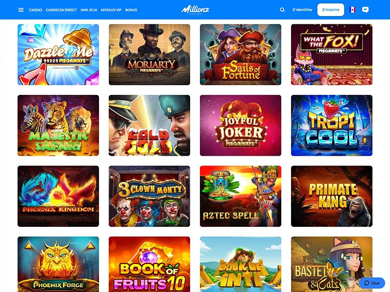 Millionz Casino - apercu de logiciel