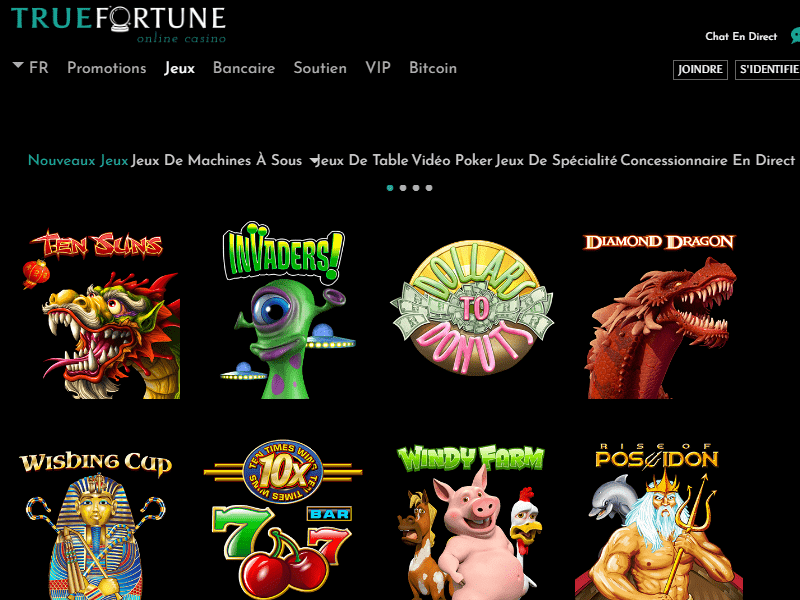 True Fortune Casino - apercu de logiciel