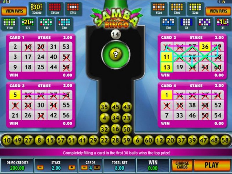  SAMBA BINGO — ОНЛАЙН БИНГО ОТ MICROGAMING, ИГРАТЬ БЕСПЛАТНО И БЕЗ РЕГИСТРАЦИИ