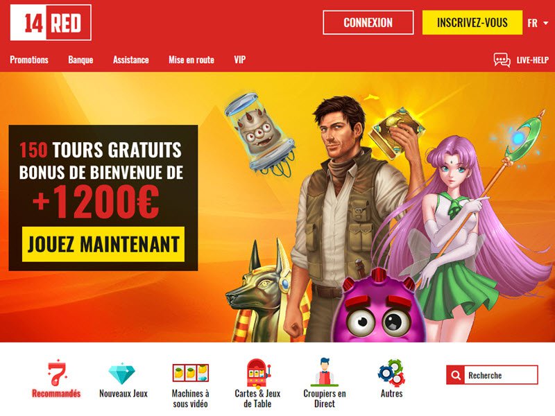 14Red Casino - apercu de site