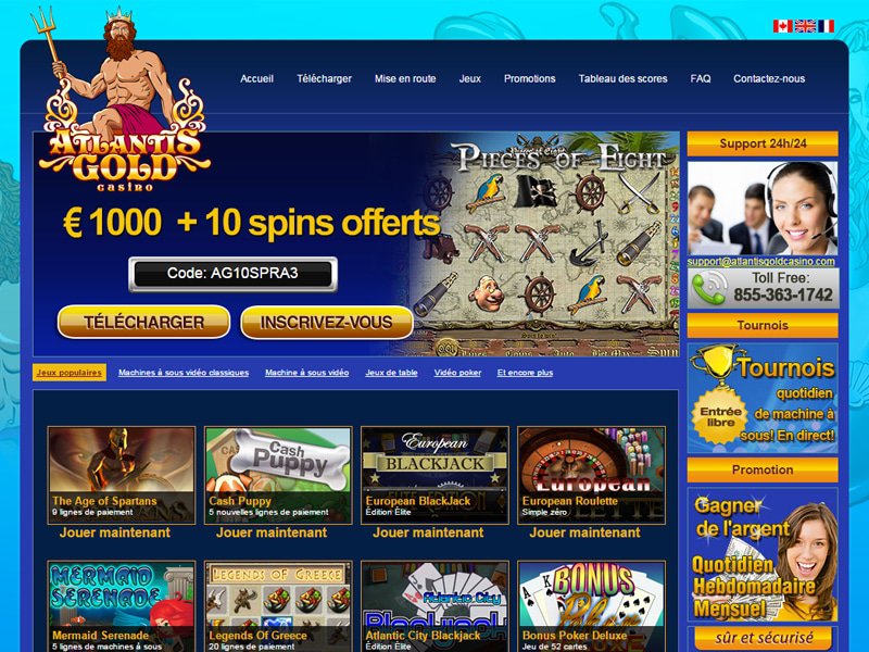 Atlantis Gold Casino - apercu de site