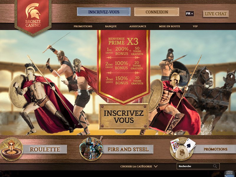 Bronze Casino - apercu de site