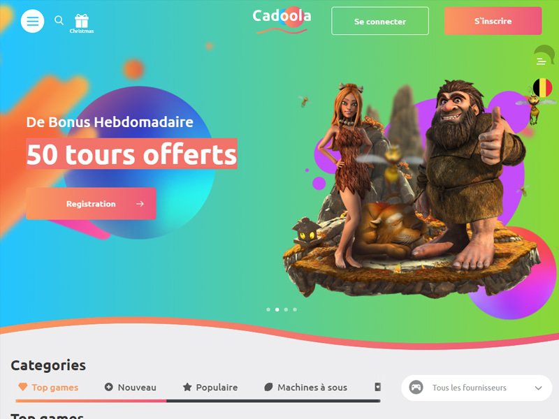 Cadoola Casino - apercu de site