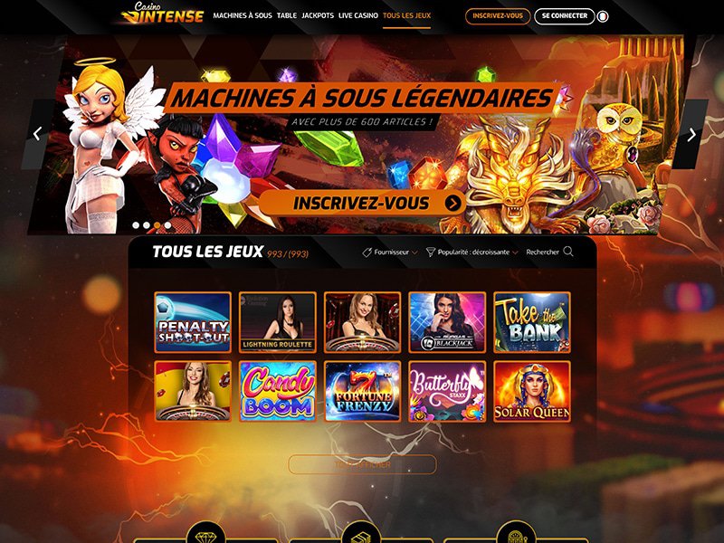 Casino Intense - apercu de site