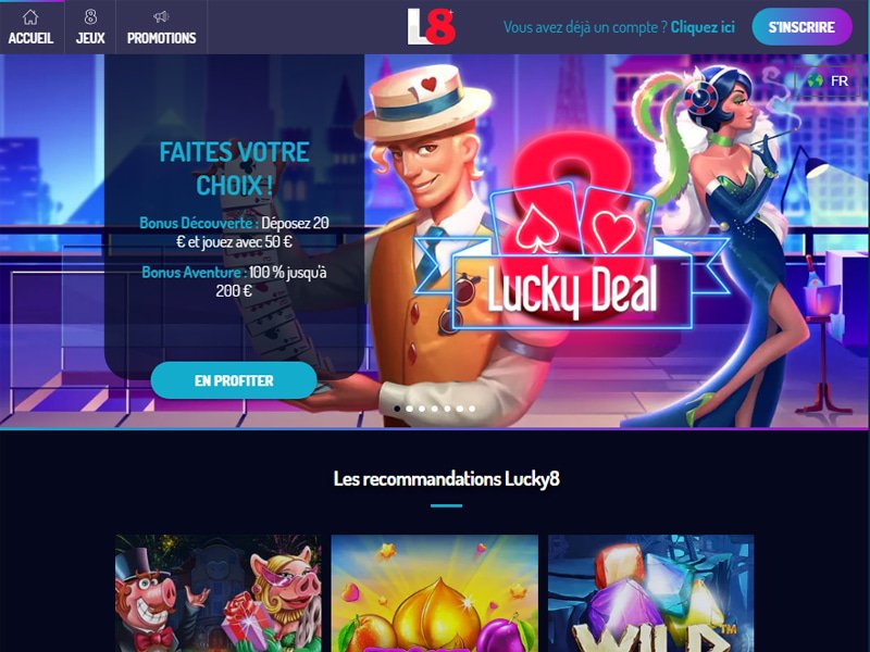 Casino Lucky8 - apercu de site