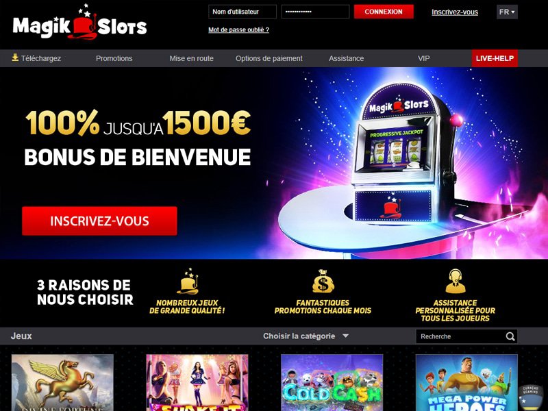 Casino MagikSlots - apercu de site