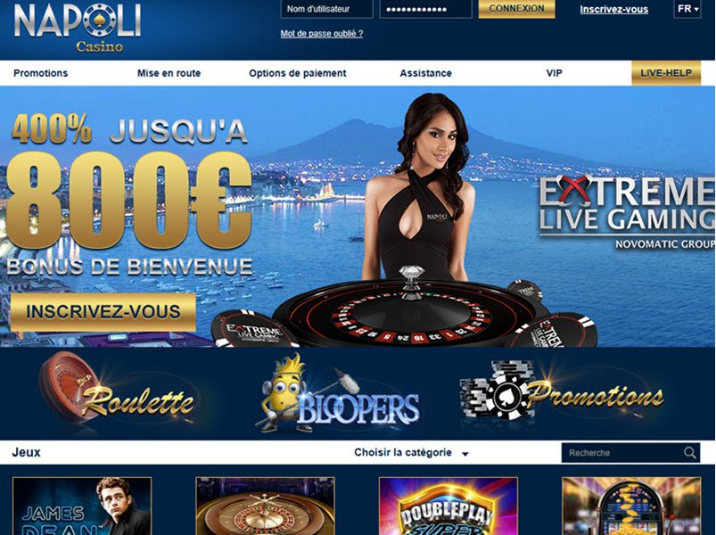 Casino Napoli - apercu de site