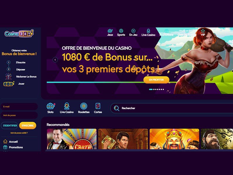 Casino360 - apercu de site