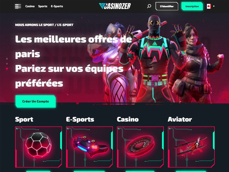 Casinozer - apercu de site