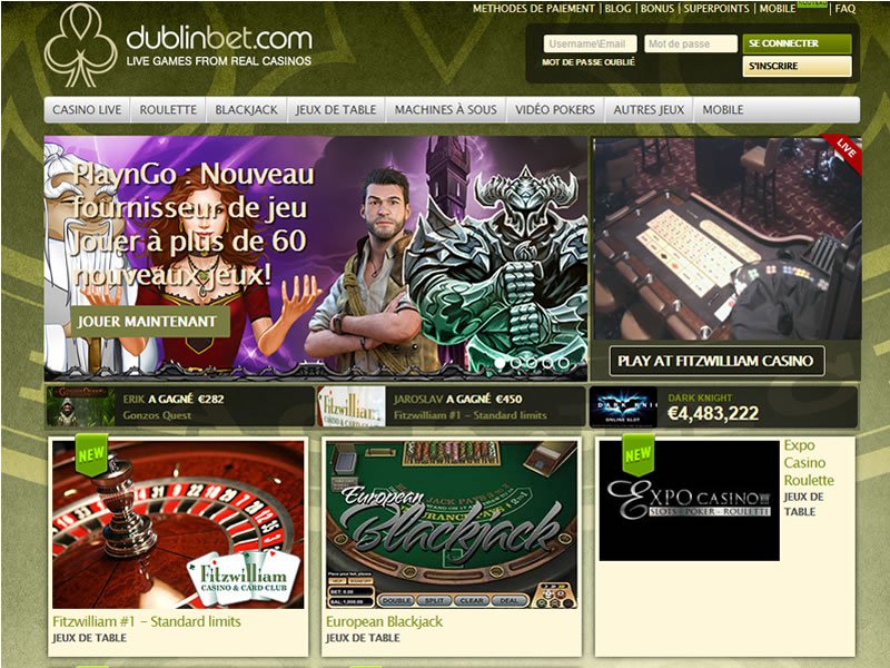 Dublinbet Casino - apercu de site