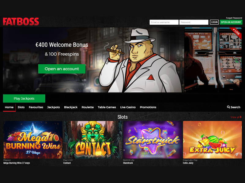 Fatboss Casino - apercu de site