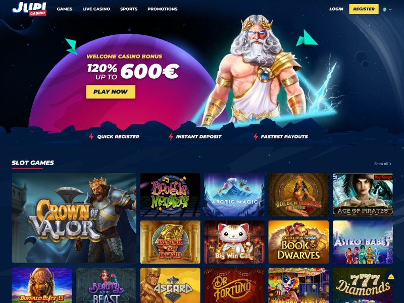 Jupi Casino - apercu de site