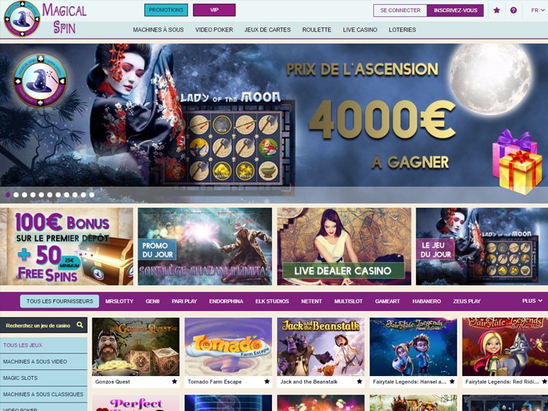 Magical Spin - apercu de site