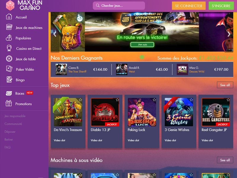 Max Fun Casino - apercu de site