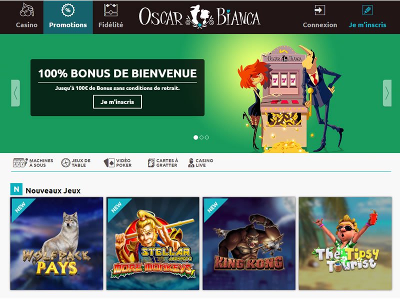 Oscar Bianca Casino - apercu de site