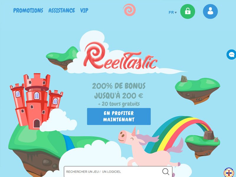 Reeltastic Casino - apercu de site