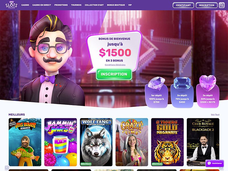 Slots Palace Casino - apercu de site