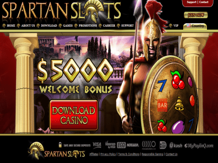Spartan Slots Casino - apercu de site