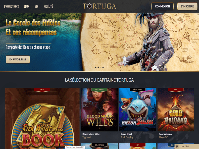 Tortuga Casino - apercu de site