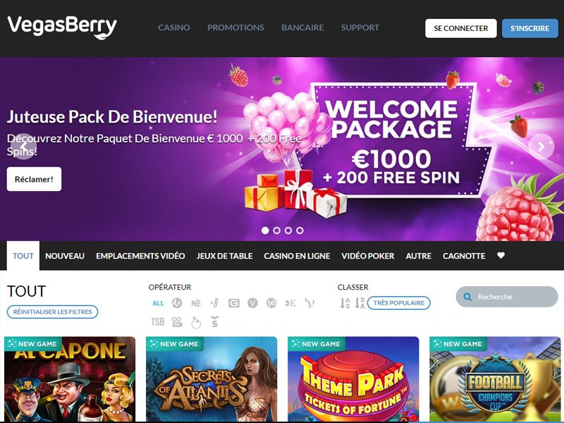 VegasBerry - apercu de site