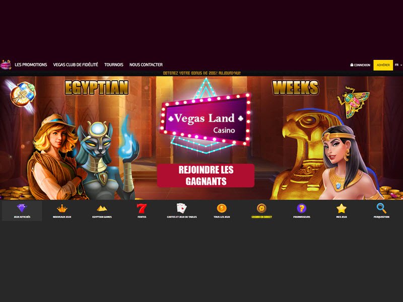 VegasLand Casino - apercu de site