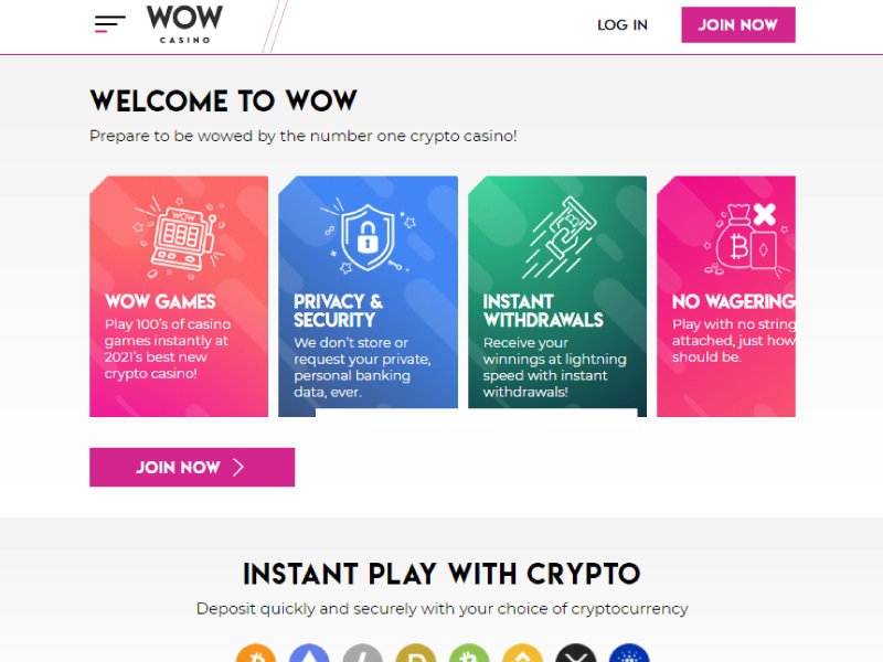 Wow Casino - apercu de site