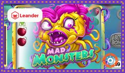 Leander Games présente le jeu de casino Mad Monsters